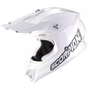 Scorpion VX-16 EVO AIR Čvrsta bijela kaciga za motocross