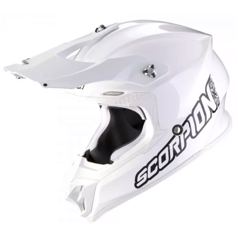Scorpion VX-16 EVO AIR Čvrsta bijela kaciga za motocross