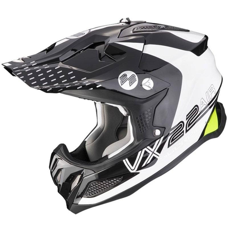 Scorpion VX-22 Air Ares motocross kaciga crno-bijela-fluo žuta