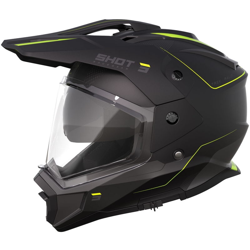 Enduro motociklistička kaciga Shot Trek Max Vision Rally mat crno-fluo žuta