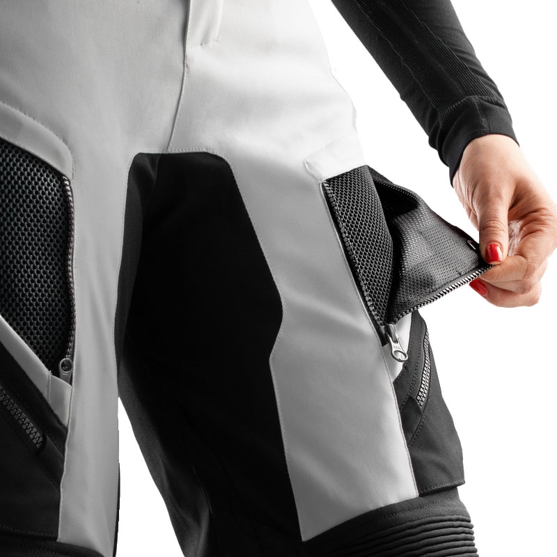 Ženske motociklističke hlače Rebelhorn Hardy 3.0 crno-sive