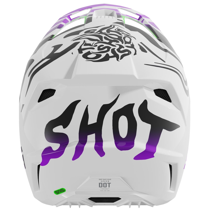Dječja motokros kaciga Shot Ghost ljubičasta