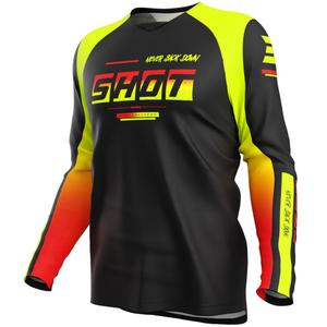 Dječji motokros dres Shot Draw Block, fluo žuti