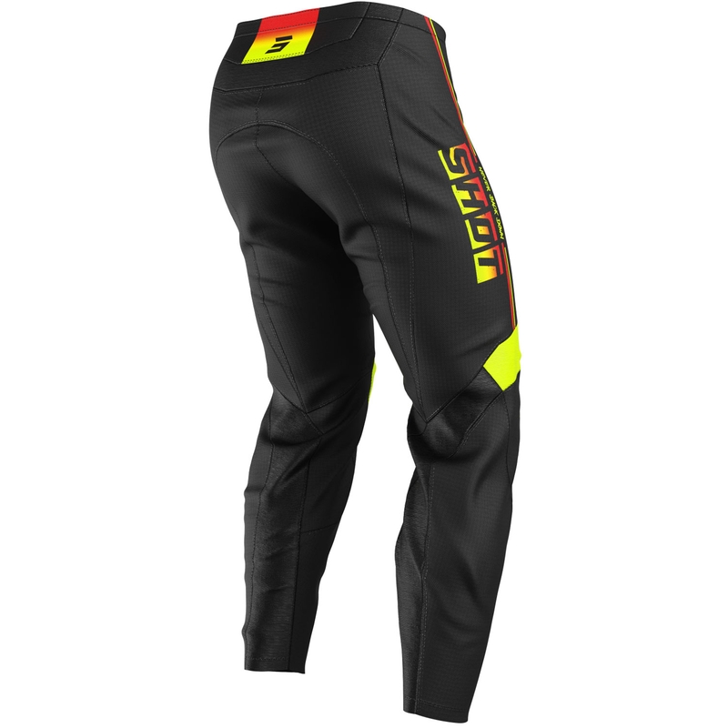 Dječje motokros hlače Shot Draw Block fluo žute