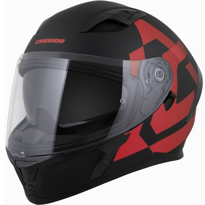 Cassida Orbit Grind integralna motociklistička kaciga mat crno-crvena