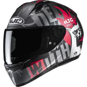 Dječja integralna motociklistička kaciga HJC C10 Fop MC1SF crno-sivo-crvena