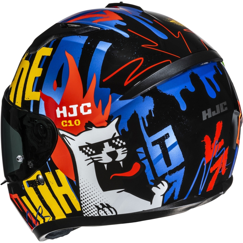 Dječja integralna motociklistička kaciga HJC C10 Fop MC23 crno-plavo-crvena