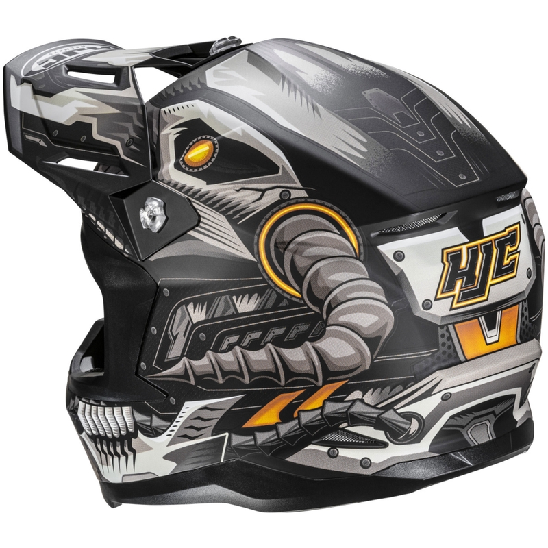 Motokros kaciga HJC C50 Mecha Beast MC5SF crno-siva