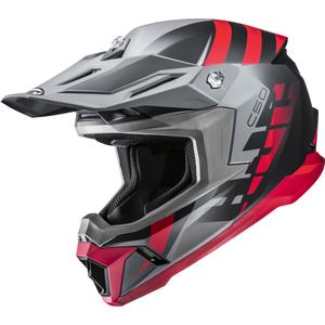 Motokros kaciga HJC C50 Mirage MC1SF crno-sivo-crvena