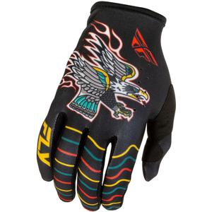 FLY Racing motokros rukavice - USA Lite Americana crno-crveno-zlatne