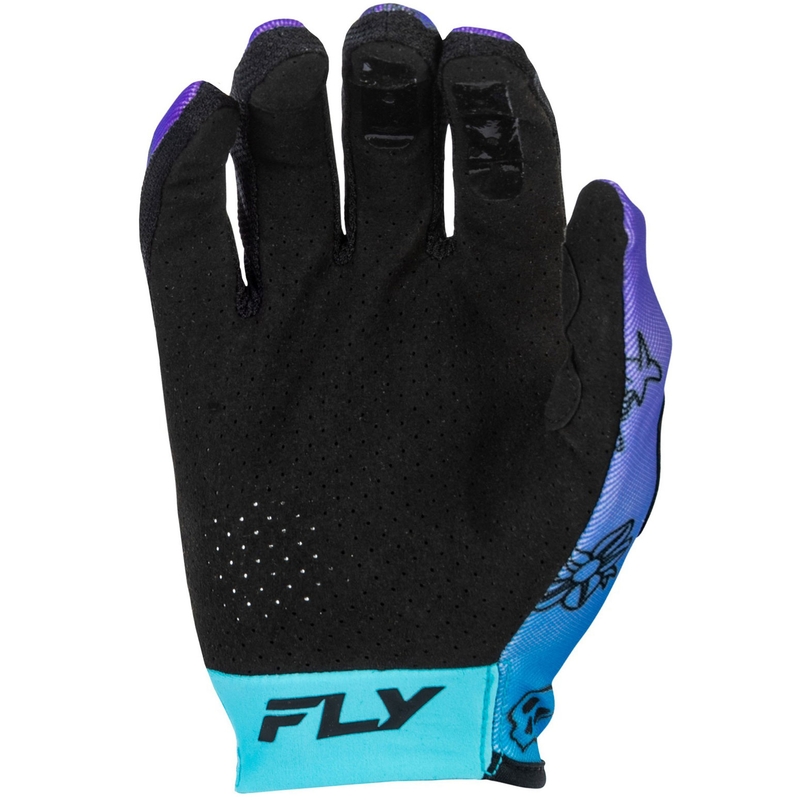 Motokros rukavice FLY Racing - USA Lite Outline ljubičasto-plavo-crne
