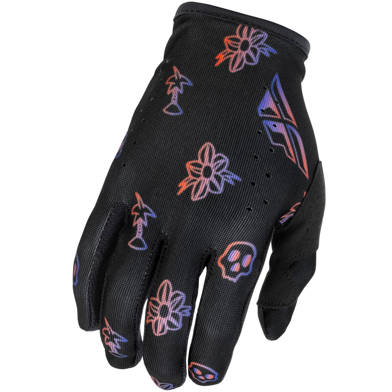 Motokros rukavice FLY Racing - USA Lite Outline crno-crveno-ljubičaste