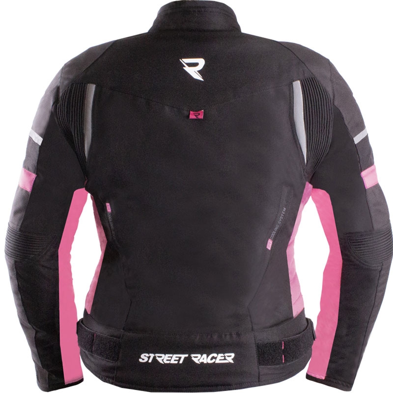 Ženska moto jakna Street Racer Betty II crno-roza