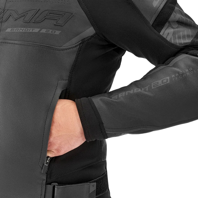 Shima Bandit 2.0 kožna motociklistička jakna crno-crna