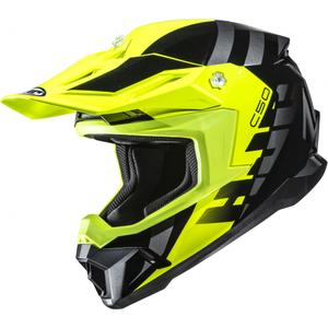 Motokros kaciga HJC C50 Mirage MC3H crno-fluo žuto-siva