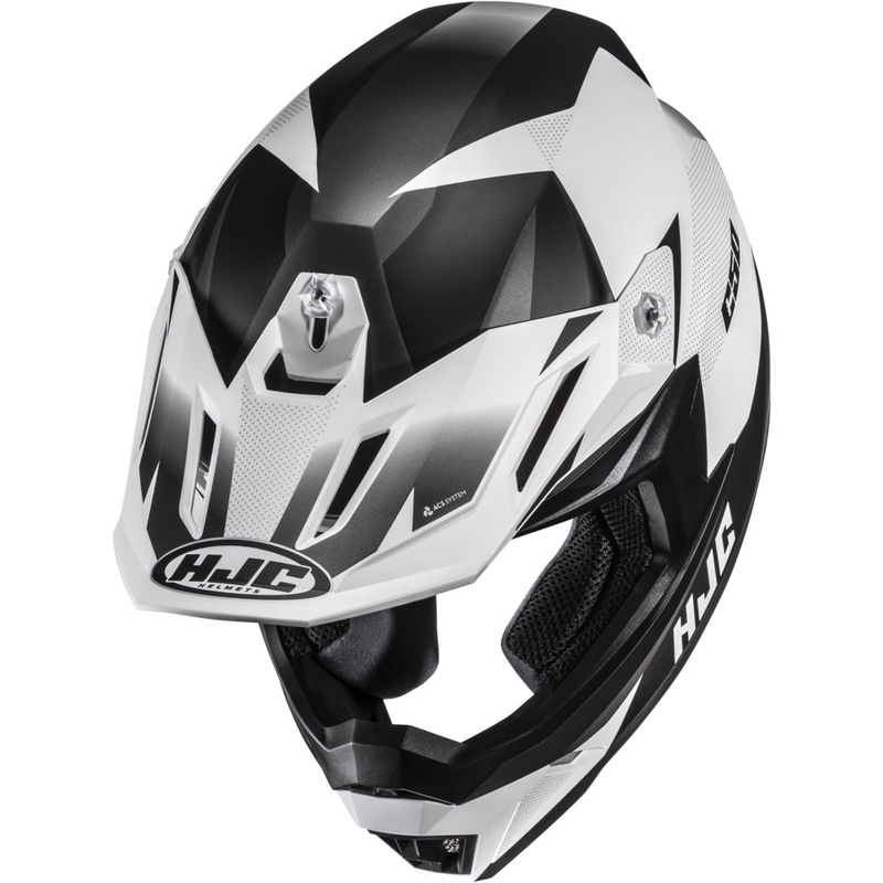 Motokros kaciga HJC C50 Slide MC10SF crno-bijela