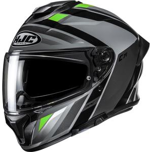 Integralna motociklistička kaciga HJC C71 Faber MC4 crno-sivo-fluo zelena