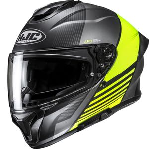 Integralna motociklistička kaciga HJC C71 Morix MC3HSF crno-sivo-fluo žuta