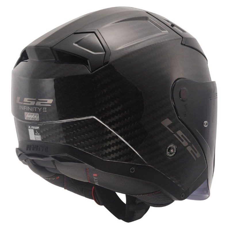 Otvorena motociklistička kaciga LS2 OF603 Infinity II Carbon-06 crna sjajna