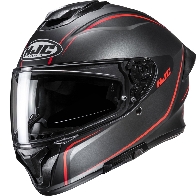 Integralna motociklistička kaciga HJC C71 Quez MC1SF crno-crvena