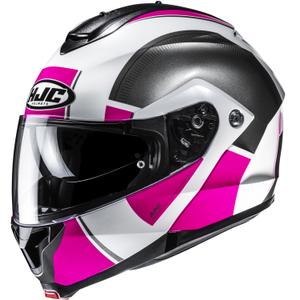 Preklopna motociklistička kaciga HJC C91N Jyn MC8 crno-bijelo-roza