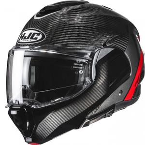 HJC F100 Carbon Stan MC1 preklopna motociklistička kaciga crno-crvena