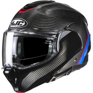 Preklopna motociklistička kaciga HJC F100 Carbon Stan MC21 crno-plavo-crvena