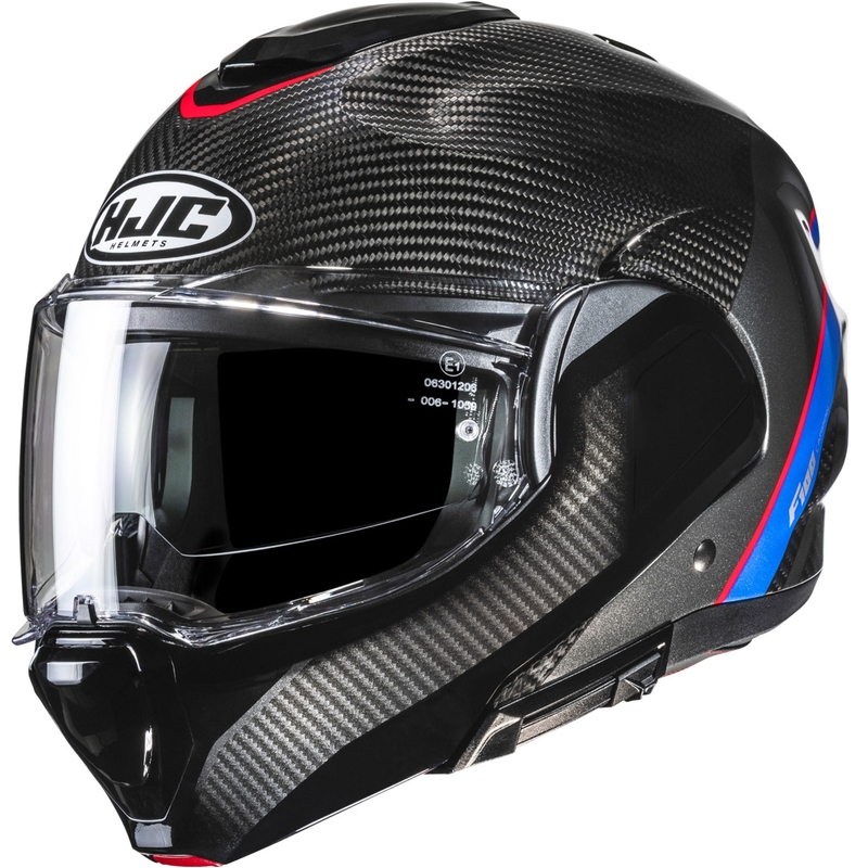Preklopna motociklistička kaciga HJC F100 Carbon Stan MC21 crno-plavo-crvena