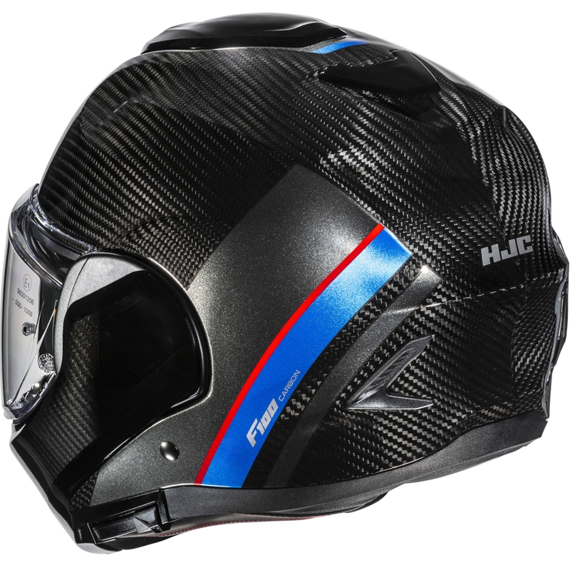 Preklopna motociklistička kaciga HJC F100 Carbon Stan MC21 crno-plavo-crvena