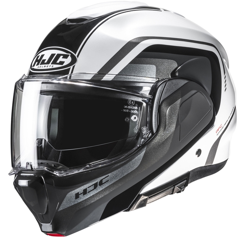 HJC F100 Reff MC1 preklopna motociklistička kaciga crno-bijela