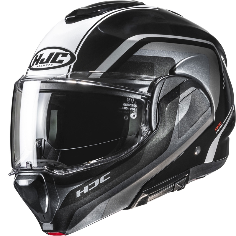 Preklopna motociklistička kaciga HJC F100 Reff MC21 crno-srebrno-bijela