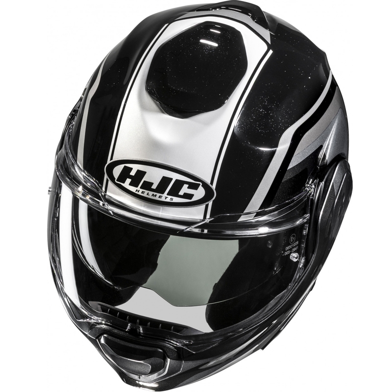 Preklopna motociklistička kaciga HJC F100 Reff MC21 crno-srebrno-bijela