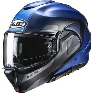 Preklopna motociklistička kaciga HJC F100 Reff MC2SF plavo-siva