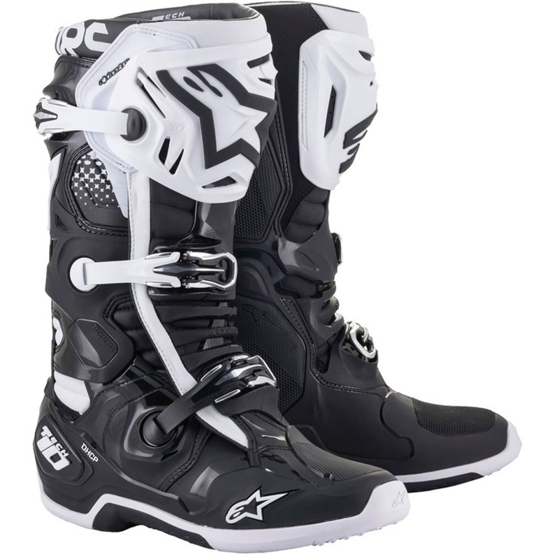 Alpinestars Tech 10 motorističke čizme crno-bijele