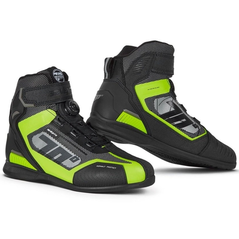 Motorističke čizme SEVENTY DEGREES SD-BR3 Veloce PRO crno-fluo žute