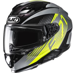 Integralna motociklistička kaciga HJC F71 Catos MC3H crno-sivo-fluo žuta