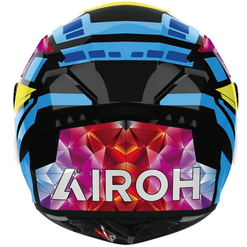 Airoh CONNOR Stellar kaciga za motocikle s punim licem, sjajna žuto-plavo-ružičasto-crna