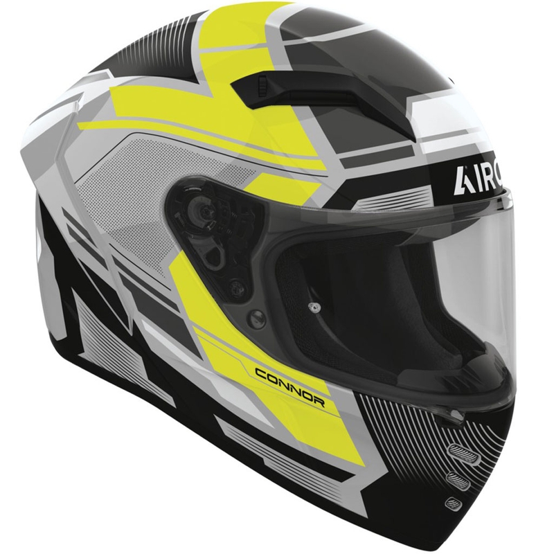 Airoh CONNOR Ego full-face motociklistička kaciga sjajne fluo žute boje