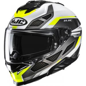 Integralna motociklistička kaciga HJC i71 Zest MC3H crno-bijelo-fluo žuta
