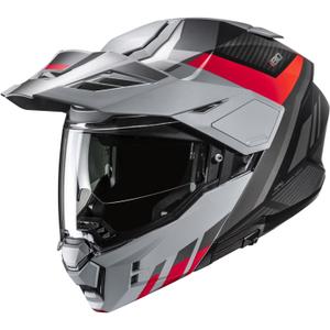 Preklopna motociklistička kaciga HJC i80 Imes MC1SF sivo-crno-crvena