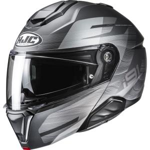 Preklopna motociklistička kaciga HJC i91 Dusk MC5SF crno-siva