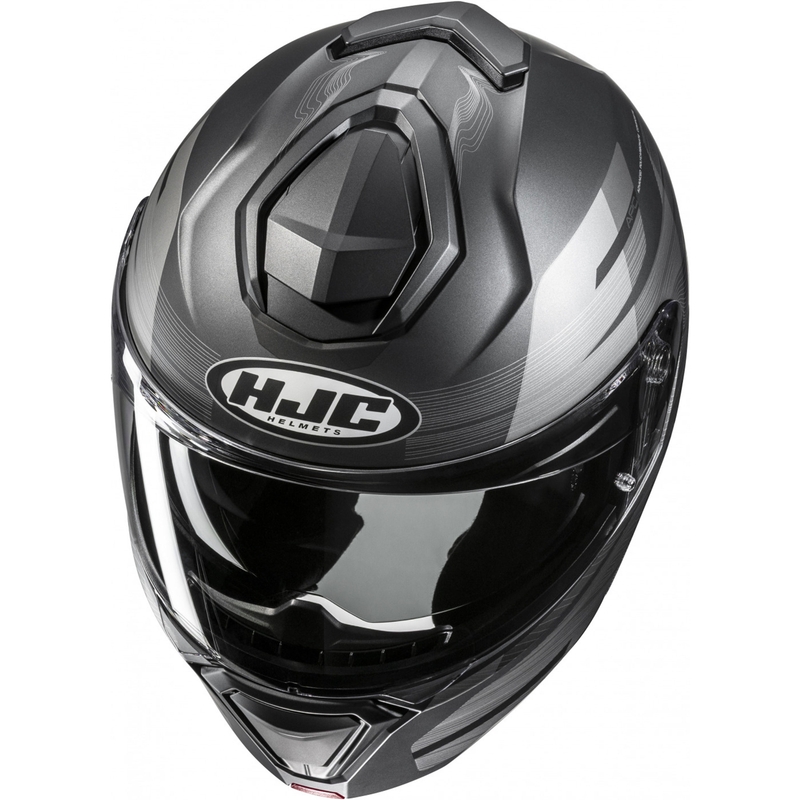 Preklopna motociklistička kaciga HJC i91 Dusk MC5SF crno-siva