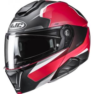 Preklopna motociklistička kaciga HJC i91 Felio MC1SF crno-crveno-bijela