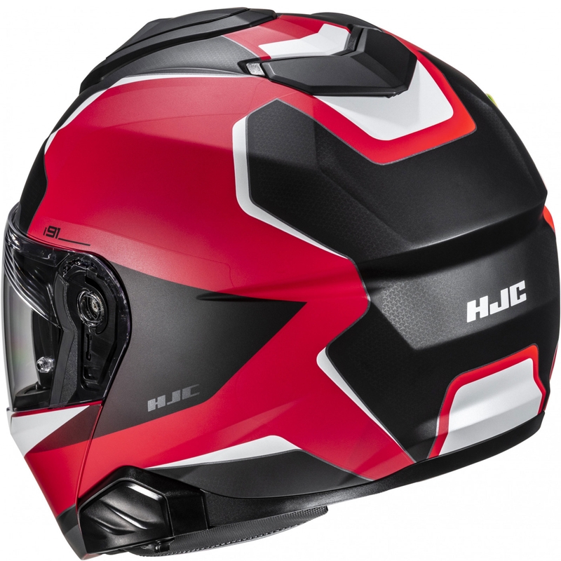 Preklopna motociklistička kaciga HJC i91 Felio MC1SF crno-crveno-bijela