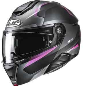Preklopna motociklistička kaciga HJC i91 Felio MC8SF crno-roza