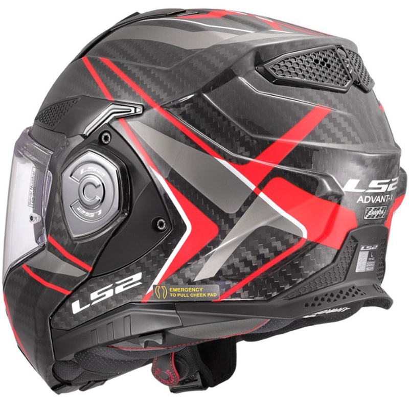 Preklopna motociklistička kaciga LS2 FF901 Advant XC Future II crno-crvena