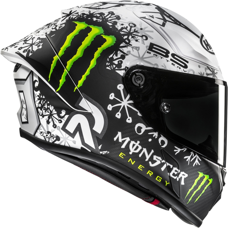 Integralna motociklistička kaciga HJC RPHA 1 V2 CARBON Snow Diablo MC10SF crno-bijela