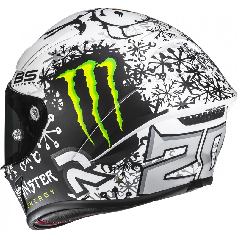 Integralna motociklistička kaciga HJC RPHA 1 V2 CARBON Snow Diablo MC10SF crno-bijela