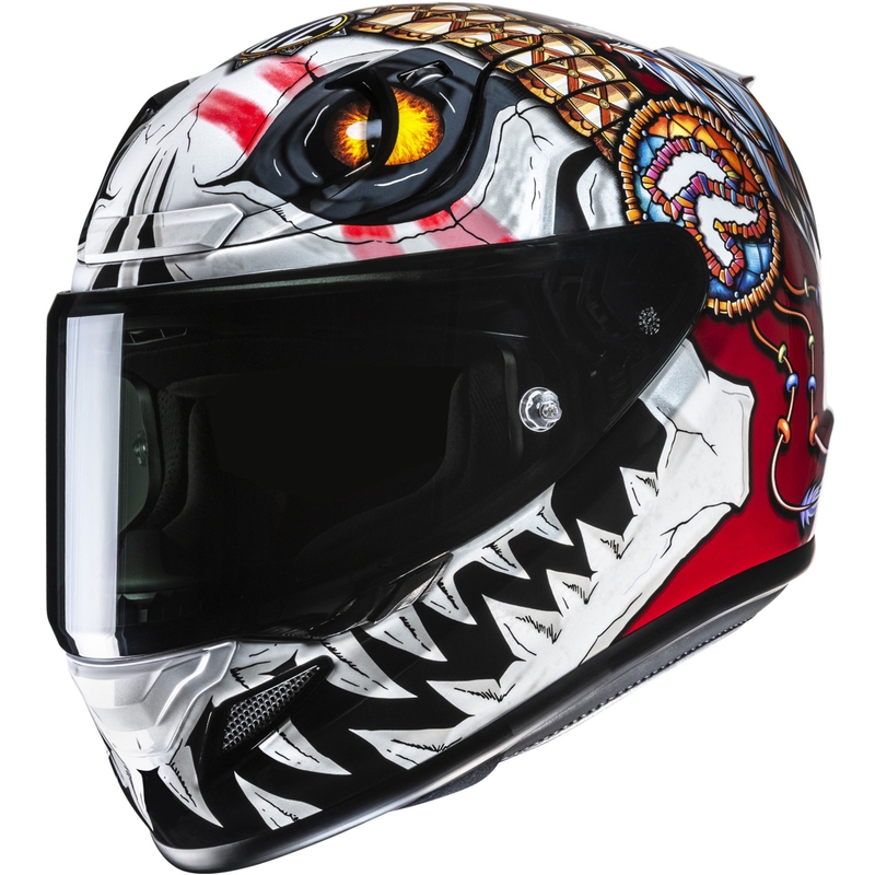 HJC RPHA 12 Skully MC1 integralna motociklistička kaciga bijelo-crvena