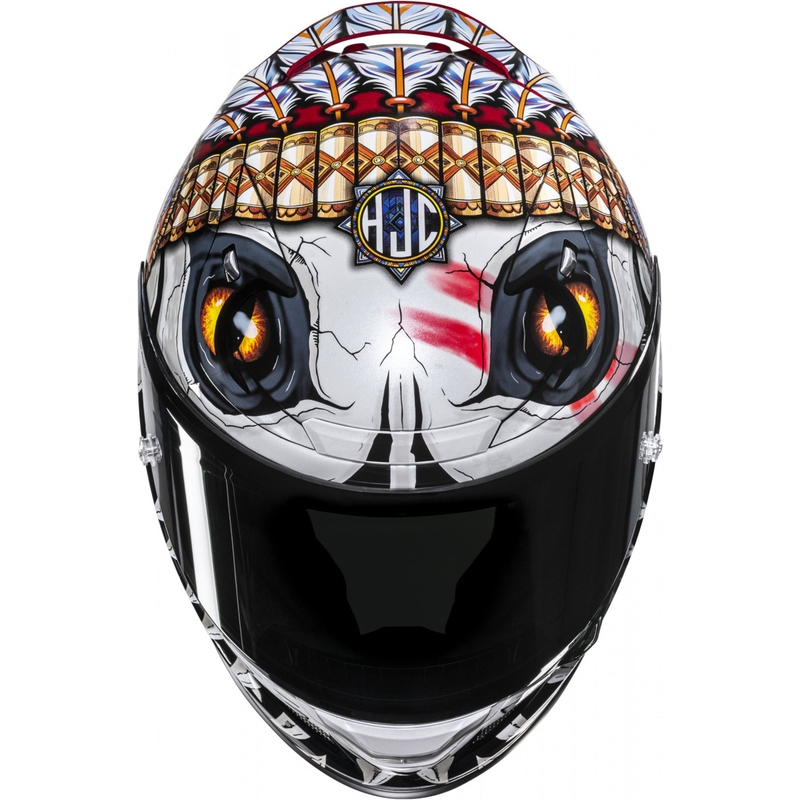 HJC RPHA 12 Skully MC1 integralna motociklistička kaciga bijelo-crvena